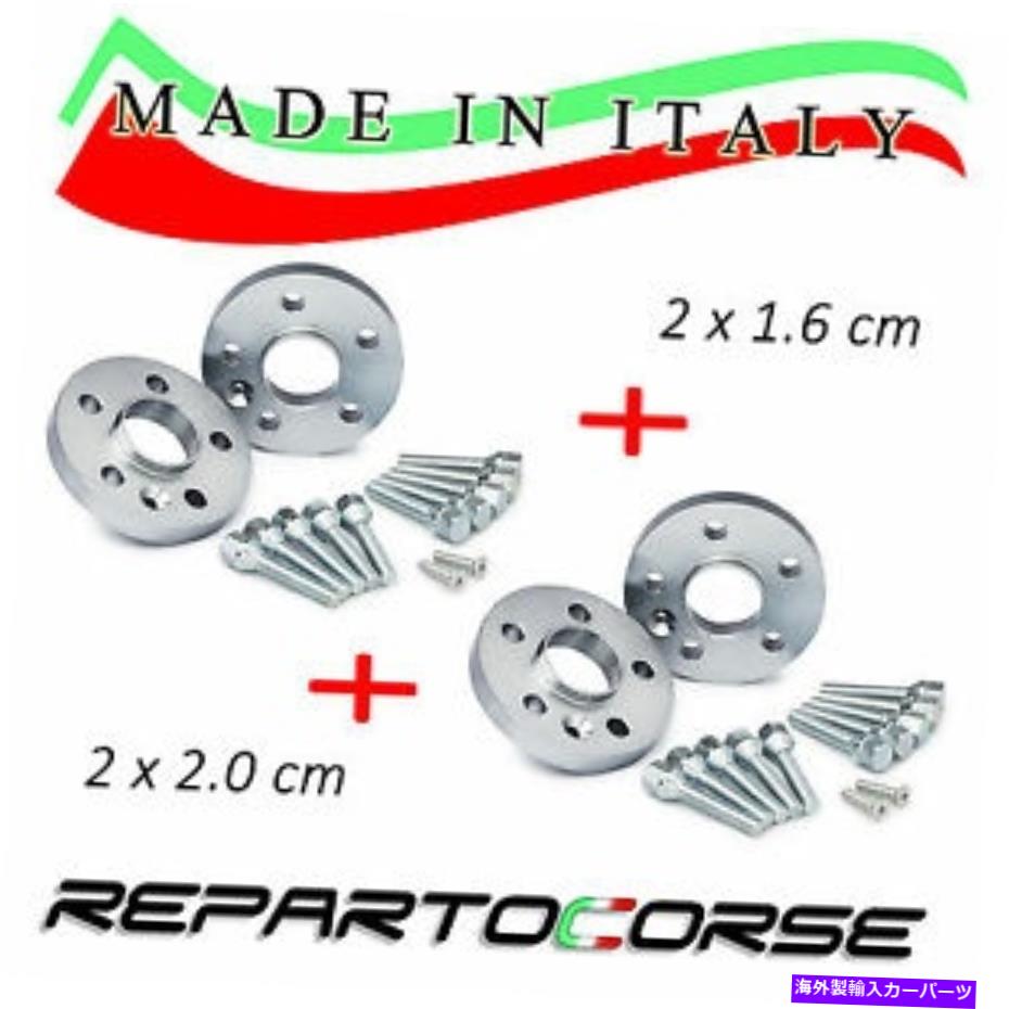 スペーサー 4つのスペーサー16+20 mmの再区画-Saab 9-3（YS3D） - ボルト付き Set 4 Spacers 16+20 MM repartocorse - Saab 9-3 (YS3D) - With Bolts【並行輸入品】