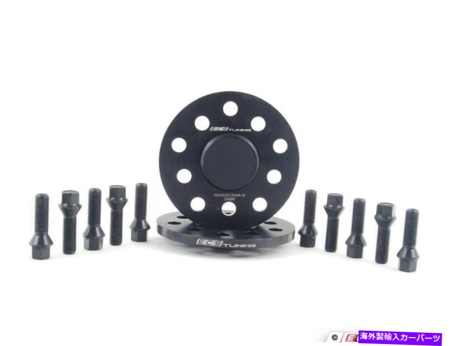 スペーサー ECS -ECSホイールスペーサーとボルトキット-10mm黒い円錐形のシートボルト - ECS - ECS Wheel Spacer And Bolt Kit - 10mm With Black Conical Seat Bolts -【並行輸入品】