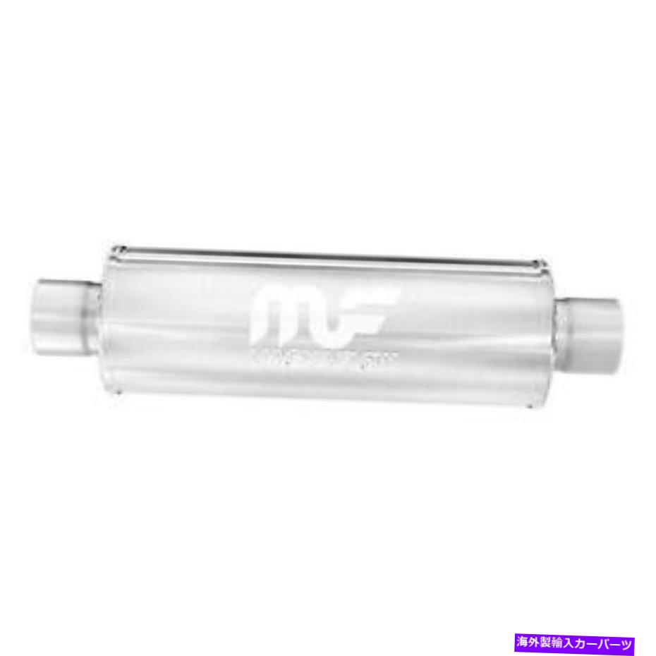 マフラー ステンレス鋼ラウンドチャンバーバイ方向シルバー排気マフラー Stainless Steel Round Chamber BI Direction Silver Exhaust Muffler【並行輸入品】