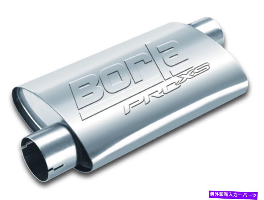 マフラー Borla Universal Pro-XS Muffler Oval 2.5inインレット/アウトレットオフセット/オフセットNotched Muf Borla Universal Pro-XS Muffler Oval 2.5in Inlet/Outlet Offset/Offset Notched Muf【並行輸入品】