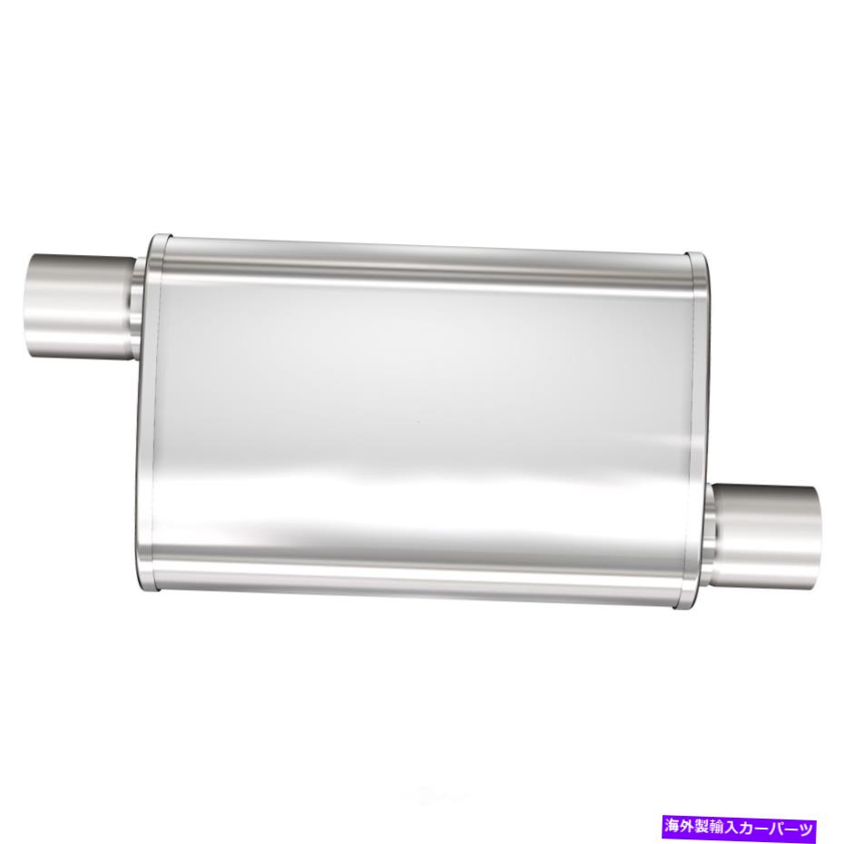 マフラー 排気マフラー-XL 2.5x2.5in。サテン仕上げ楕円形のマグナフロー13266 Exhaust Muffler-XL 2.5x2.5in. Satin Finish Oval Magnaflow 13266【並行輸入品】