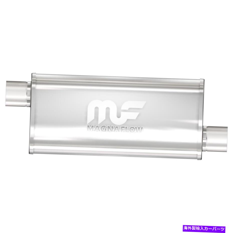 マフラー Magnaflow 14236 5x8インチの楕円形のオフセット/オフセットステンレスマフラー MagnaFlow 14236 5x8 Inch Oval Offset/Offset Stainless Muffler【並行輸入品】