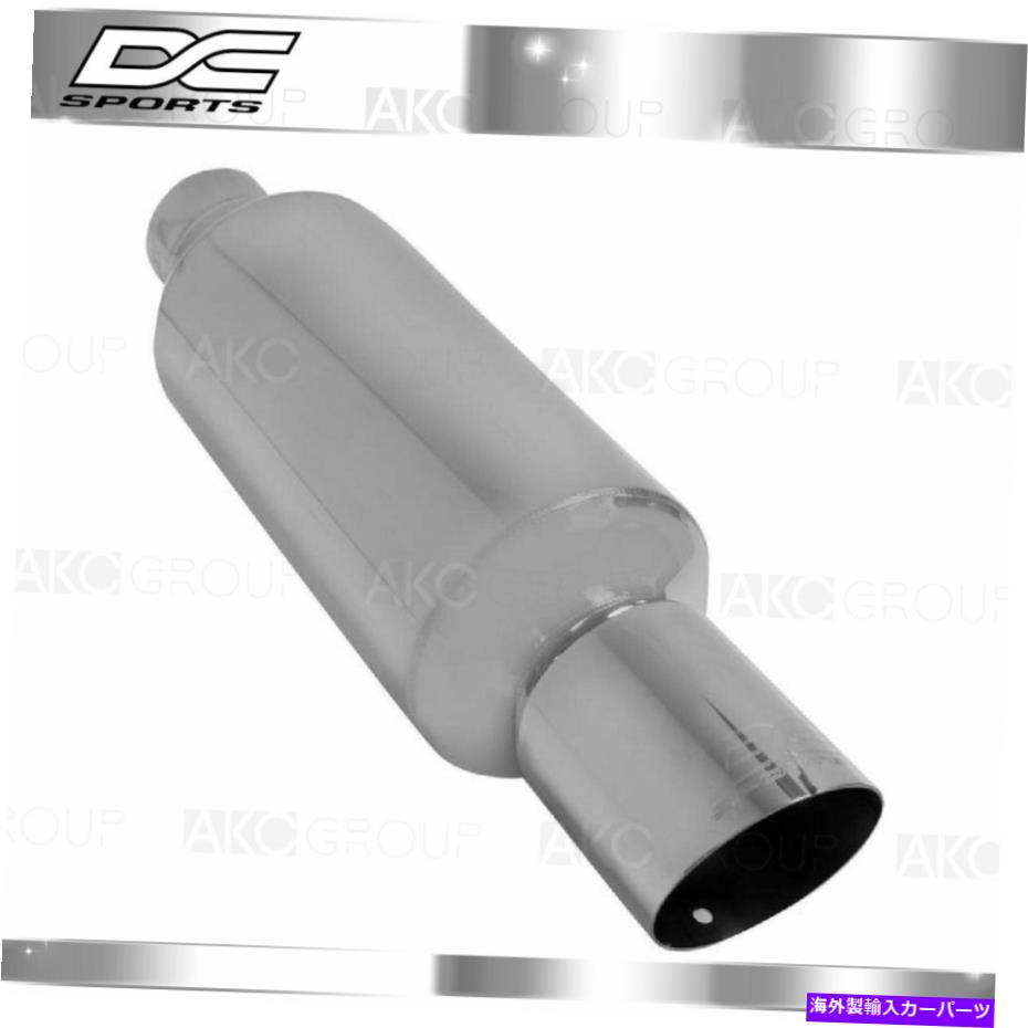 マフラー DCスポーツラウンドマフラーw/ 4「スラント角度チップインレット3」 DC Sports Round Muffler w/ 4\