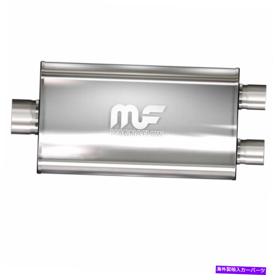 マフラー マグナフロー12587マフラーステンレス鋼シングル3.5インチインレットxデュアル2.5アウトレット MAGNAFLOW 12587 Muffler Stainless Steel Single 3.5 inch Inlet x Dual 2.5 Outlet【並行輸入品】
