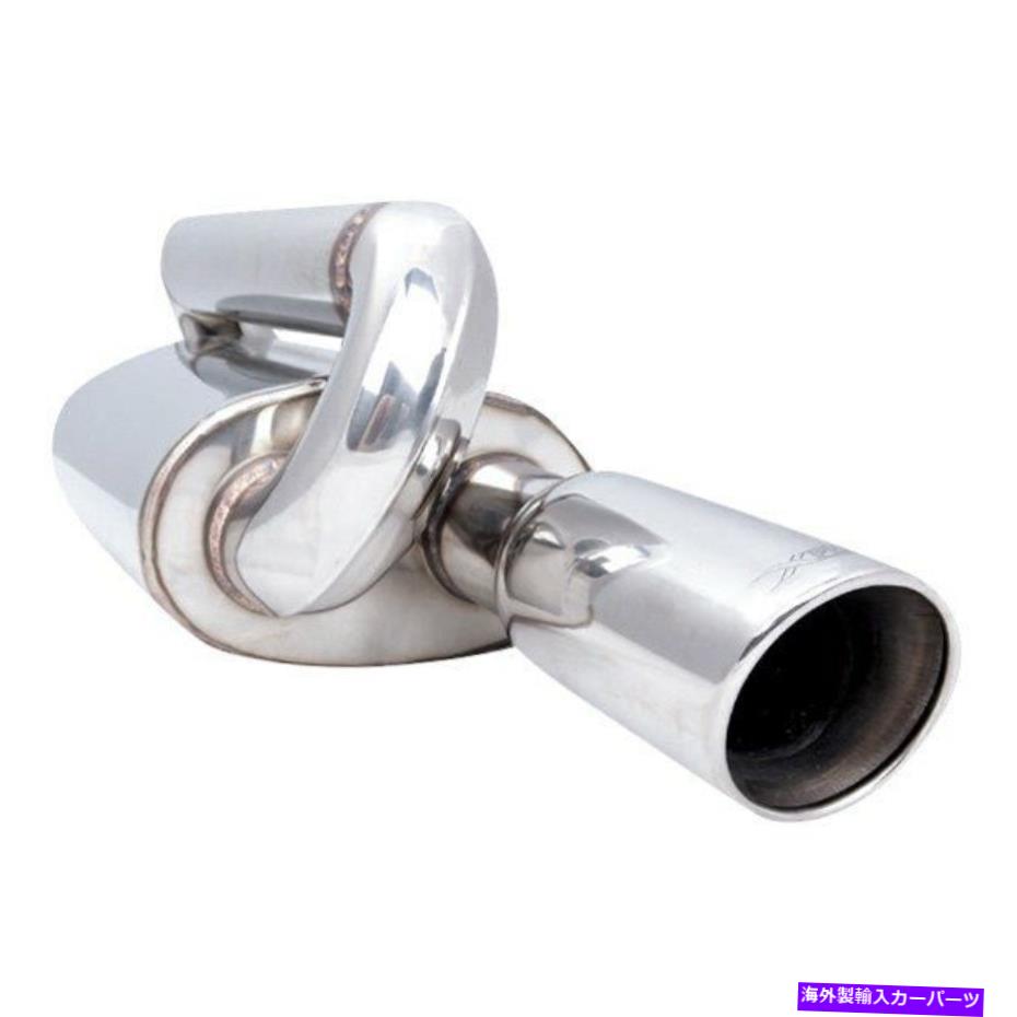 マフラー 排気マフラーステンレススチールオーバルツインループエキゾーストマフラーWドライバーサイド Exhaust Muffler Stainless Steel Oval Twin Loop Exhaust Muffler w Driver Side【並行輸入品】