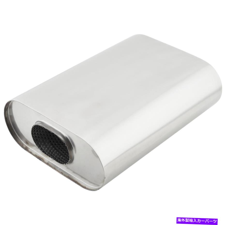 マフラー 穿孔チューブマフラー、パッキング、ステンレス鋼、3インチの楕円形 Perforated Tube Muffler w/ Packing, Stainless Steel, 3 Inch Oval【並行輸入品】