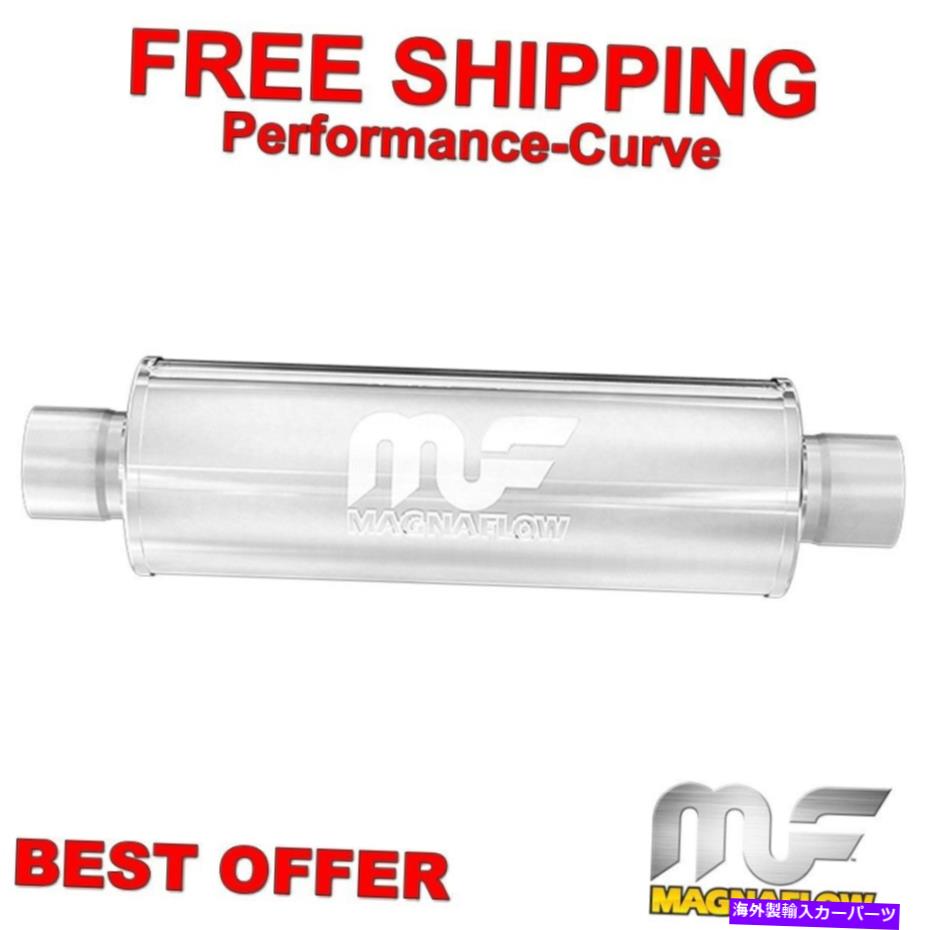 マフラー 4 "C/C -6"ラウンド、14 "ボディマグナフローマフラーSS 14163 4" C/C - 6" Round, 14" Body MagnaFlow Muffler SS 14163【並行輸入品】|Us Custom Parts Shop USDM