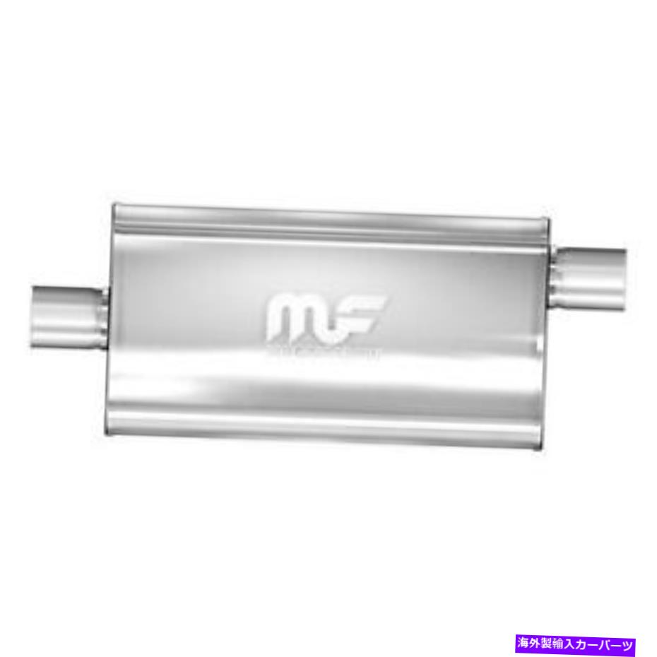 マフラー ステンレス鋼の楕円形のbi方向グレー排気マフラー Stainless Steel Oval BI Direction Gray Exhaust Muffler【並行輸入品】
