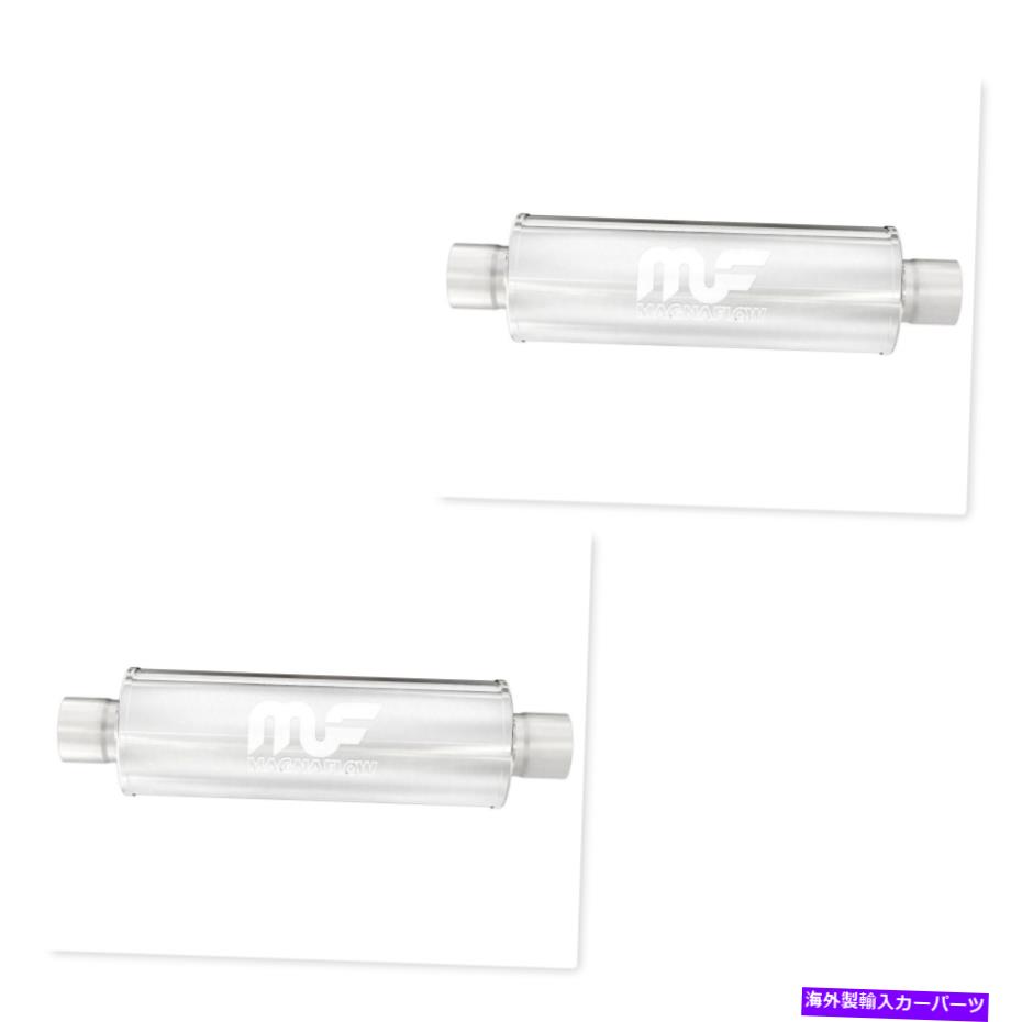 マフラー Magnaflow 10416 4 "ラウンドセンター/センターストレートマフラー - 2のセット Magnaflow 10416 4" Round Center/Center Straight Through Mufflers - Set Of 2【並行輸入品】｜Us Custom Parts Shop USDM