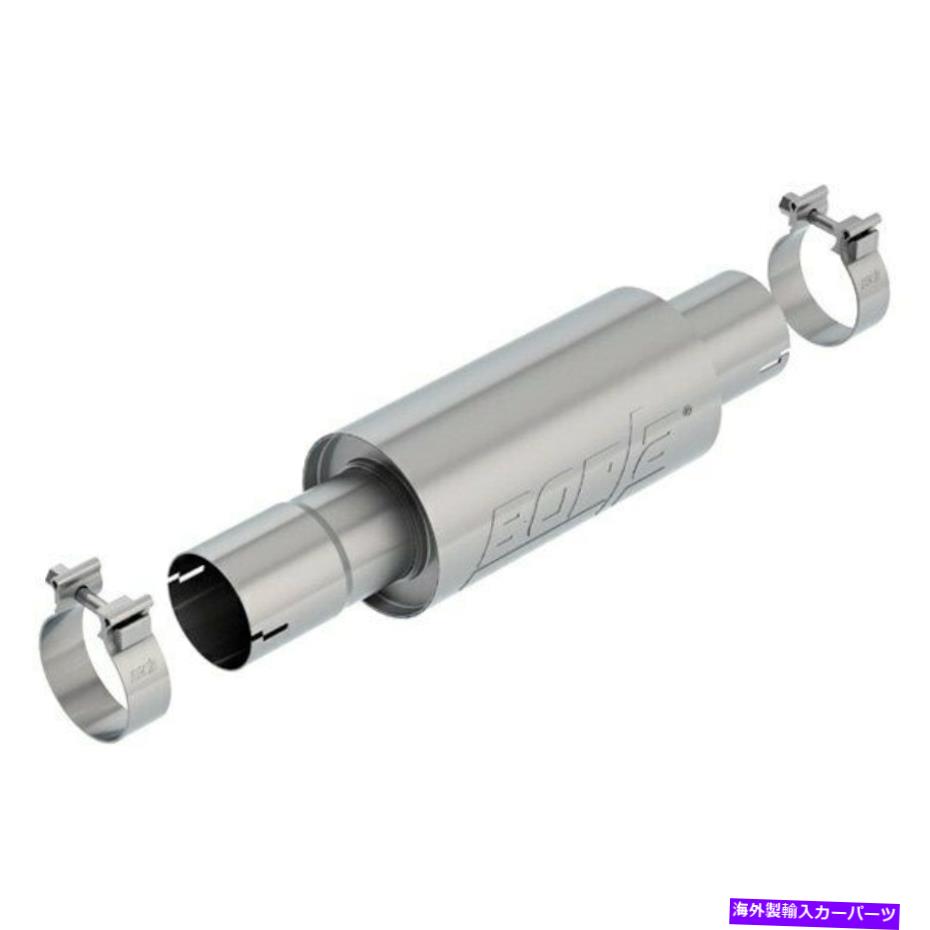 マフラー RAM 1500 2019-2021 Borla 304 SSラウンドエキゾースト共振器 For Ram 1500 2019-2021 Borla 304 SS Round Exhaust Resonator【並行輸入品】