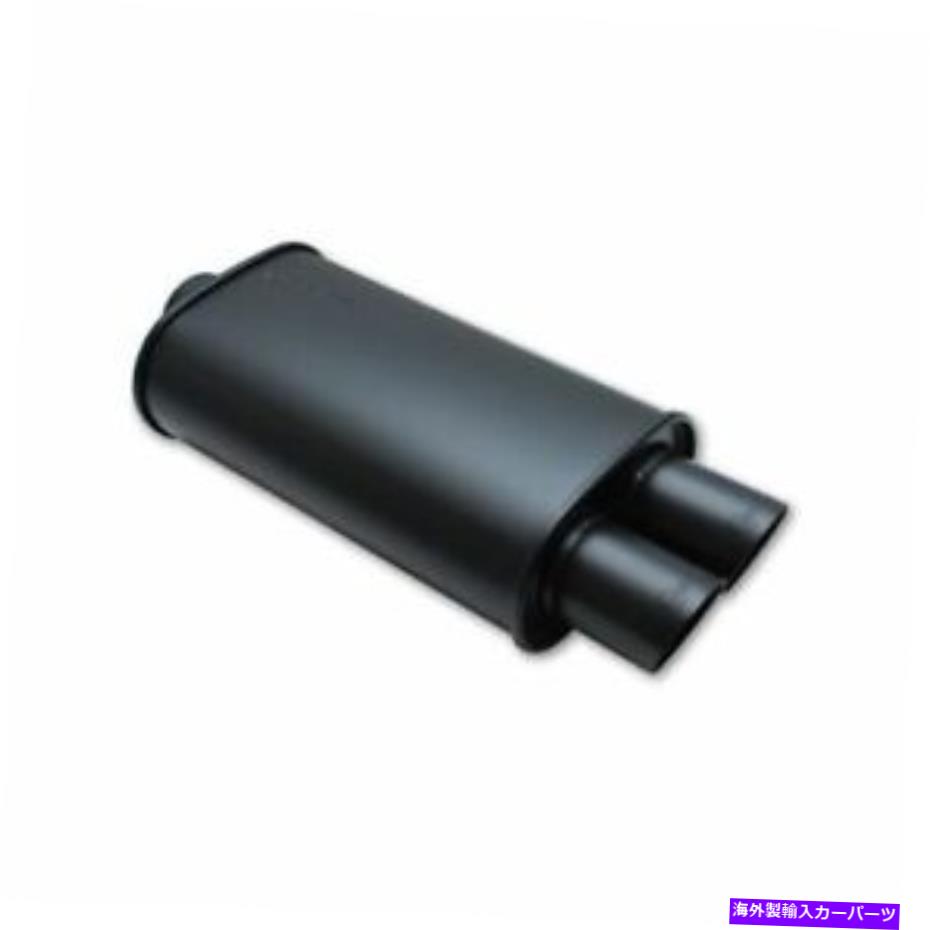 マフラー 活気のある1155ストリートパワーフラットブラックブラックオーバルマフラーデュアルのヒント Vibrant 1155 Streetpower Flat Black Oval Muffler with Dual Tips【並行輸入品】