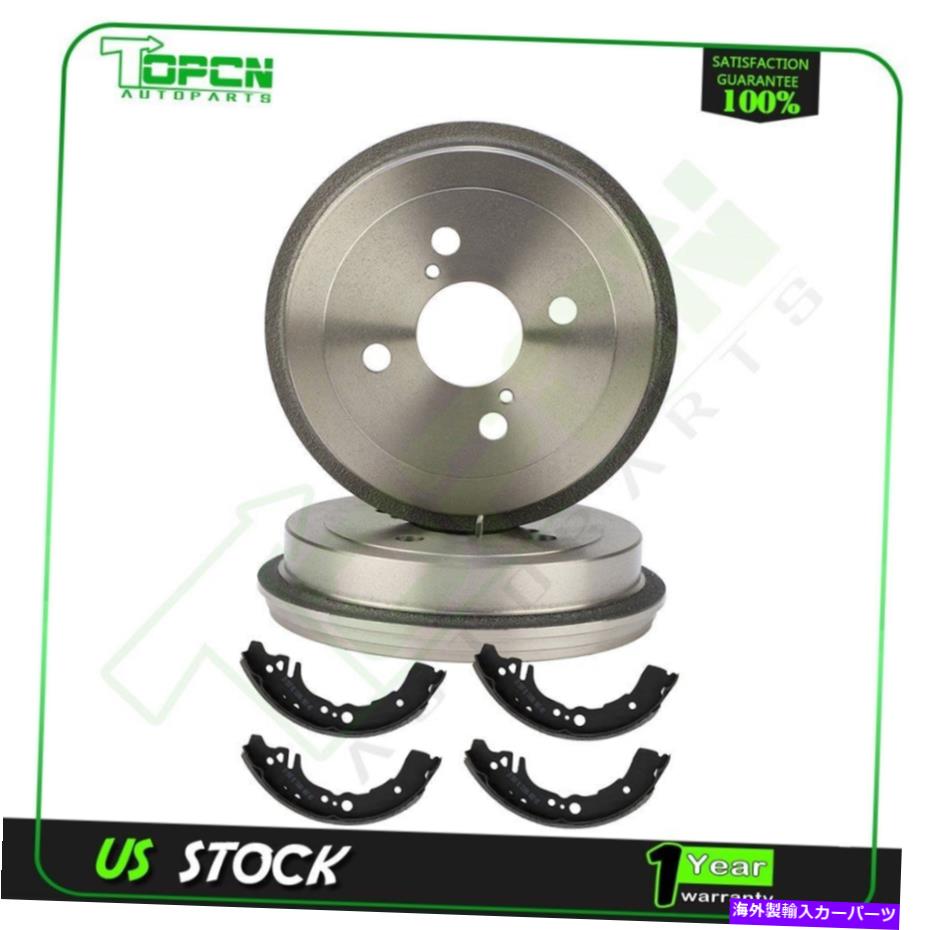 Brake Drum リアブレーキドラム＆セラミックブレーキシューズフィット2000-2002 2003 2004 2005トヨタエコー REAR Brake Drum & Ceramic Brake Shoes Fits 2000-2002 2003 2004 2005 Toyota Echo【並行輸入品】