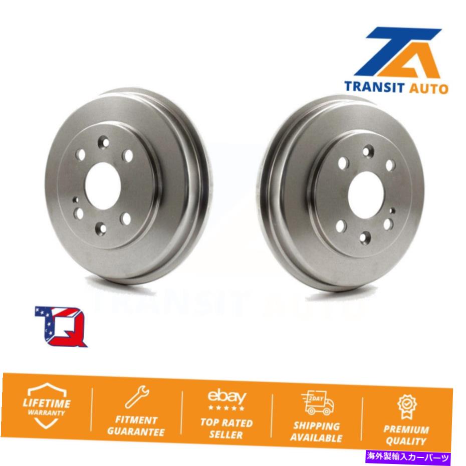 Brake Drum 2011年から2014年のマツダ2のリアブレーキドラムペア Rear Brake Drums Pair For 2011-2014 Mazda 2【並行輸入品】