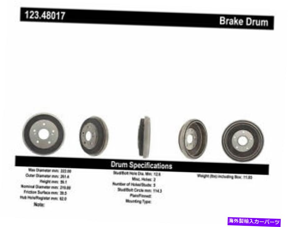 Brake Drum RRブレーキドラム中心部123.48017 Rr Brake Drum Centric Parts 123.48017【並行輸入品】