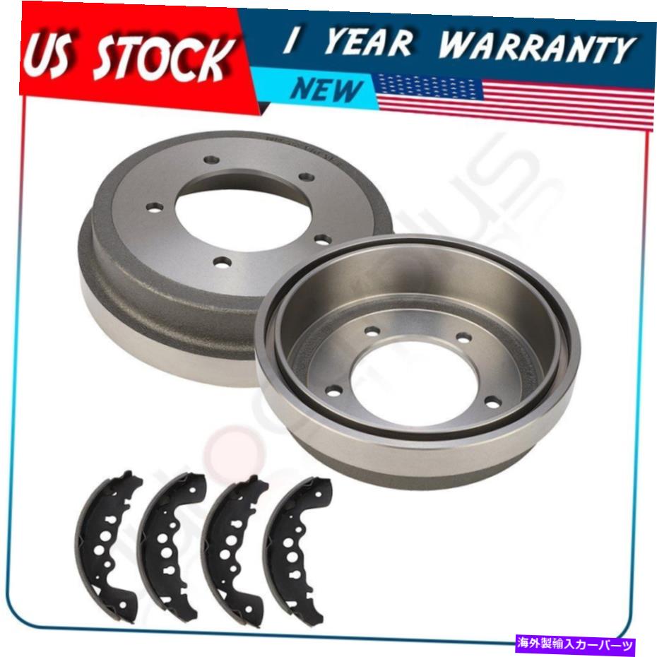 Brake Drum 2000-2002 2003 2004シボレートラッカーのリアソリッドブレーキドラム +セラミックシューズ REAR Solid Brake Drums + Ceramic Shoes for 2000-2002 2003 2004 Chevrolet Tracker【並行輸入品】