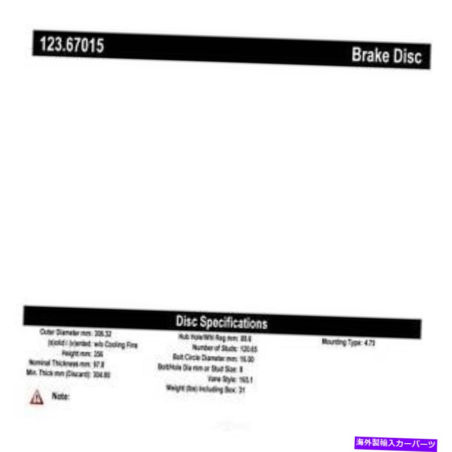 Brake Drum ブレーキドラムフロントセントリック123.67015フィット72-73ダッジD200ピックアップ Brake Drum Front Centric 123.67015 fits 72-73 Dodge D200 Pickup【並行輸入品】