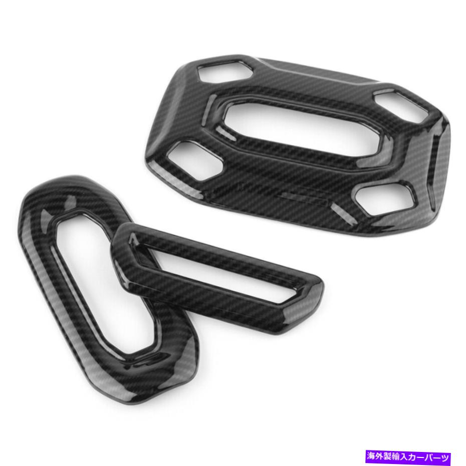 trim panel ジープラングラーJL 2018カーボンファイバーの屋根読み灯カバーブラックパネルトリム Roof Reading Light Cover Black Panel Trim For Jeep Wrangler JL 2018 Carbon Fiber【並行輸入品】