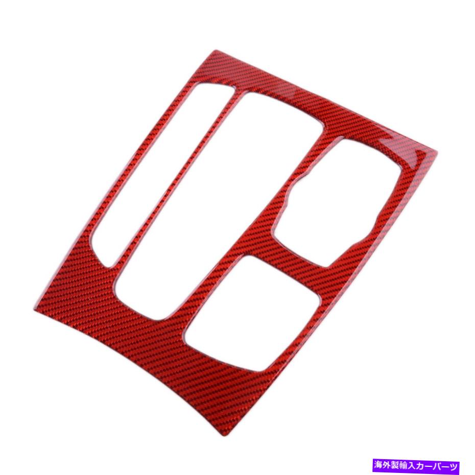 trim panel BMW x5 x6 f15 f16 2014-27に適したレッドカーボンファイバーギアシフトパネルカバートリムフィット Red Carbon Fiber Gear Shift Panel Cover Trim Fit for BMW X5 X6 F15 F16 2014-27【並行輸入品】