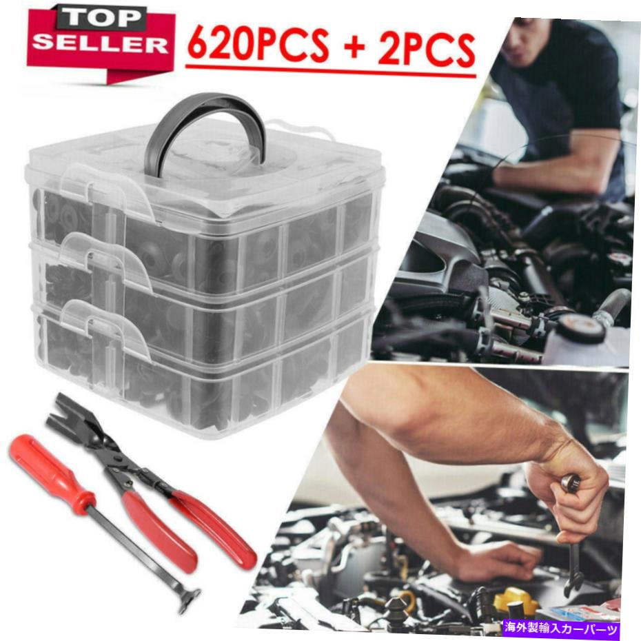 trim panel 620PCカーボディプラスチックプッシュピンR/IVETファスナートリムパネルモールディングオートクリップ 620Pc Car Body Plastic Push Pin R/ivet Fasteners Trim Panel Moulding Auto Clip【並行輸入品】