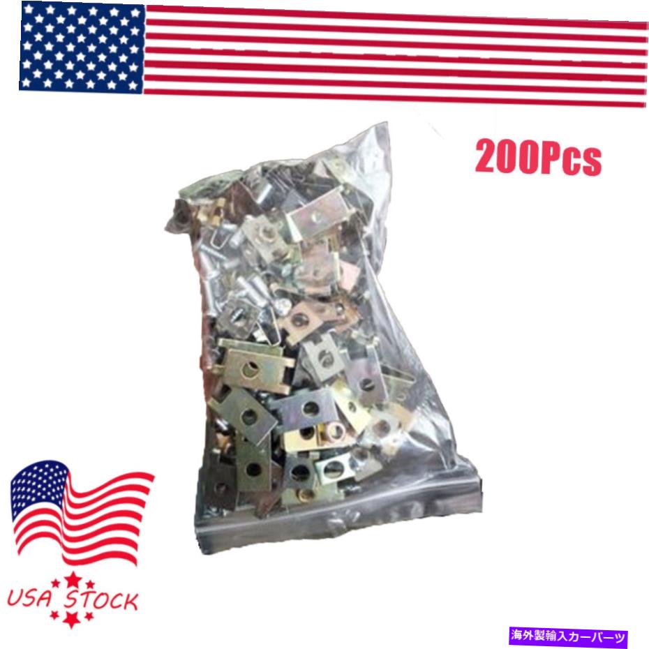 trim panel 200pcs混合U型クリップカーボディドアパネルトリムファスナー固定ネジセットアメリカ 200pcs Mixed U-Type Clips Car Body Door Panel Trim Fastener Fixed Screws Set USA【並行輸入品】