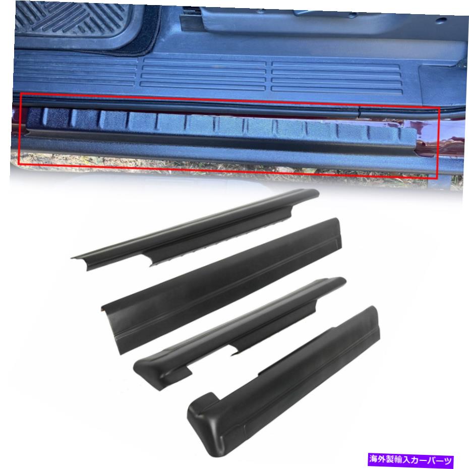 trim panel ブラックロッカーパネルガードシルトリム99-06シボレーシルバラードシエラクルーキャブ Black Rocker Panels Guard Sill Trim For 99-06 Chevy Silverado Sierra Crew Cab【並行輸入品】