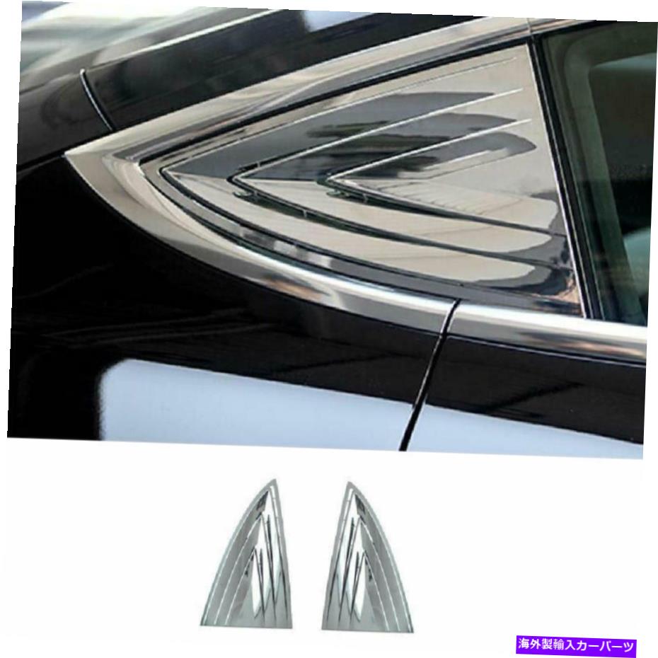 trim panel テスラモデル3 2017-22クロムサイドウィンドウルーバーシャ??ッターカバートリムアブ Fit For Tesla Model 3 2017-22 Chrome Side Window Louver Shutter Cover Trim ABS U【並行輸入品】
