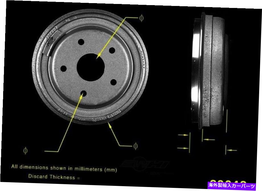 Brake Drum ブレーキドラムリアベンディックスPDR0250フィット69-73ダッジW100ピックアップ Brake Drum Rear Bendix PDR0250 fits 69-73 Dodge W100 Pickup【並行輸入品】