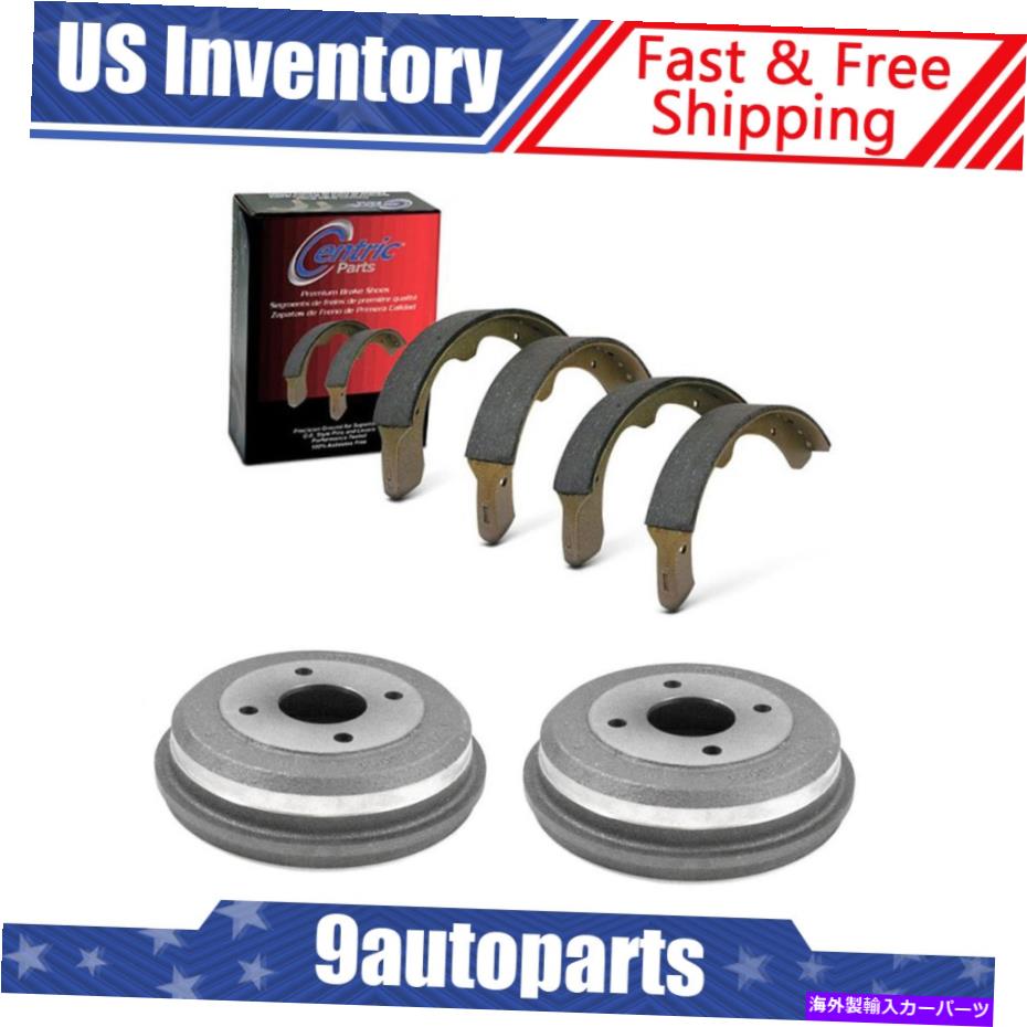 Brake Drum 1995年から1996年のフォードコンターリアブレーキドラム＆ブレーキシューズキット For 1995-1996 Ford Contour Rear Brake Drums & Brake Shoes Kit【並行輸入品】