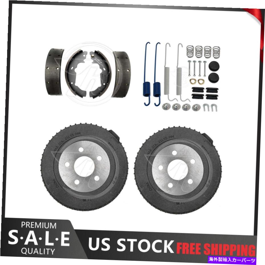 Brake Drum 1996年から2003年のフォードウィンドスターリアキットブレーキドラム＆ブレーキシューズハードウェアキット For 1996-2003 Ford Windstar Rear Kit Brake Drums & Brake Shoes Hardware Kit【並行輸入品】