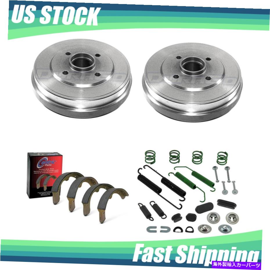 Brake Drum 2009年から2014年の日産キューブのハードウェアスプリングキットフィット付きリアドラムブレーキシューズ Rear Drums Brake Shoes with Hardware Spring Kit Fits For 2009-2014 Nissan Cube【並行輸入品】