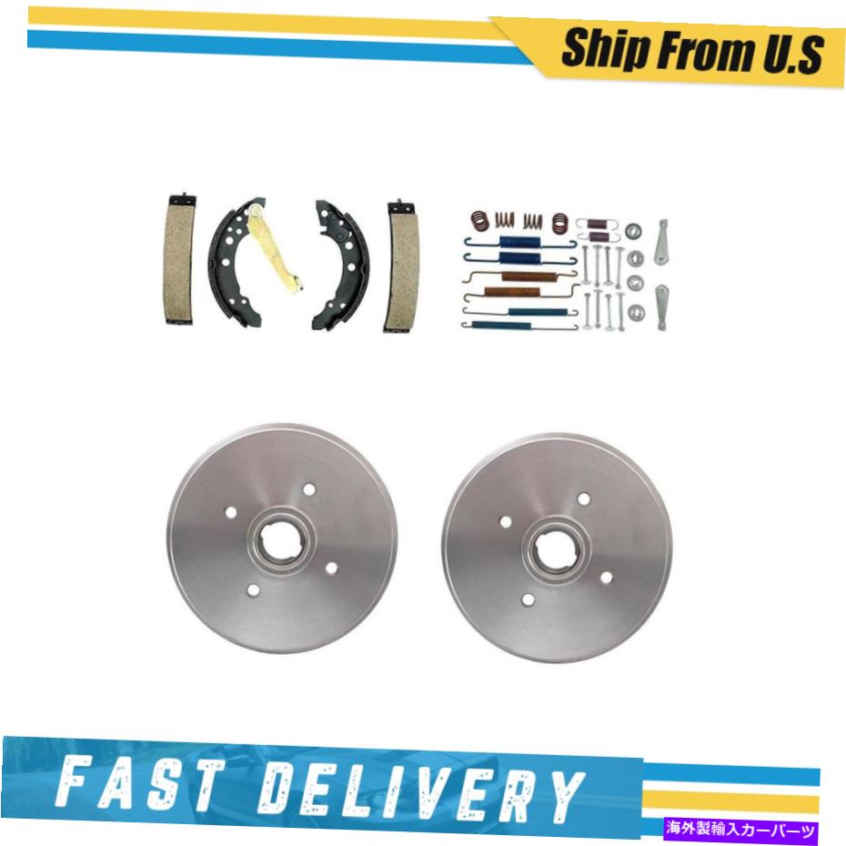 Brake Drum 1985-1993フォルクスワーゲンカブリオレのリアドラムブレーキシューズ＆ハードウェアスプリングキット Rear Drums Brake Shoes & Hardware Spring Kit for 1985-1993 Volkswagen Cabriolet【並行輸入品】