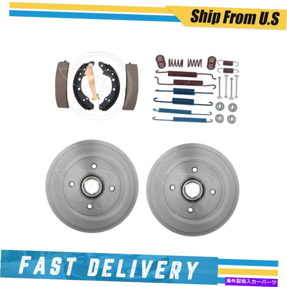 Brake Drum アウディ4000 1984-1987用のリアブレーキドラムブレーキシューズ＆ハードウェアスプリングキット Rear Brake Drums Brake Shoes & Hardware Spring Kit for Audi 4000 1984-1987【並行輸入品】
