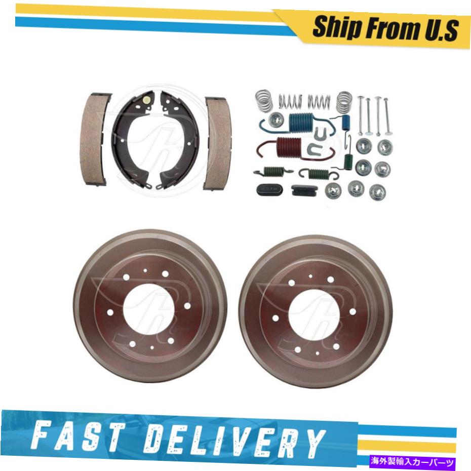 Brake Drum リアブレーキドラムブレーキシューズ&ハードウェアスプリングキットドッジレイダー1987-1989 Rear Brake Drums Brake Shoes & Hardware Spring Kit for Dodge Raider 1987-1989【並行輸入品】