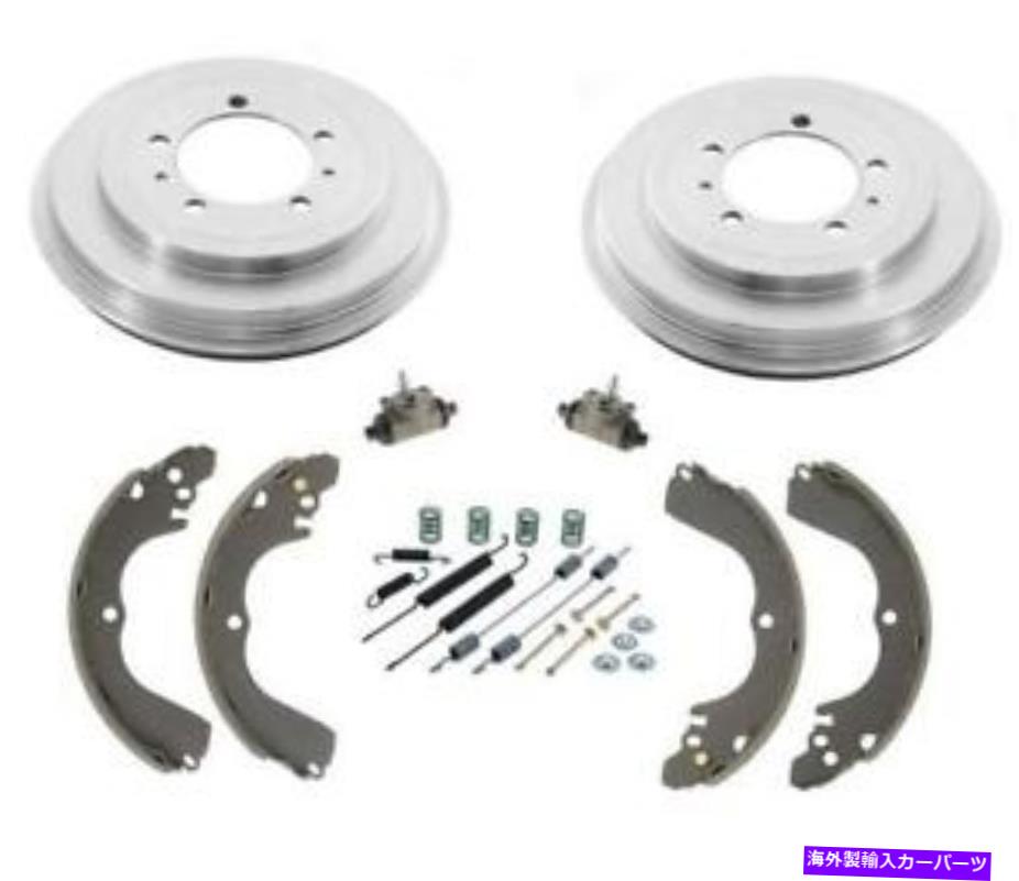 Brake Drum フィット03 04三菱アウトランダーリアブレーキドラム＆ブレーキシューズホイールスプリングス Fits 03 04 Mitsubishi Outlander Rear Brake Drums & Brake Shoes Wheel Cyl Springs【並行輸入品】