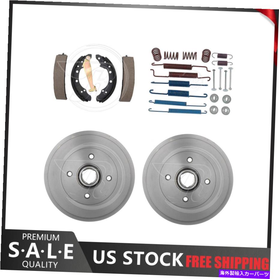 Brake Drum 1991年のフォルクスワーゲンジェッタ向けのリアキットブレーキドラム＆ブレーキシューズハードウェアキット Rear Kit Brake Drums & Brake Shoes Hardware Kit For 1991 Volkswagen Jetta【並行輸入品】