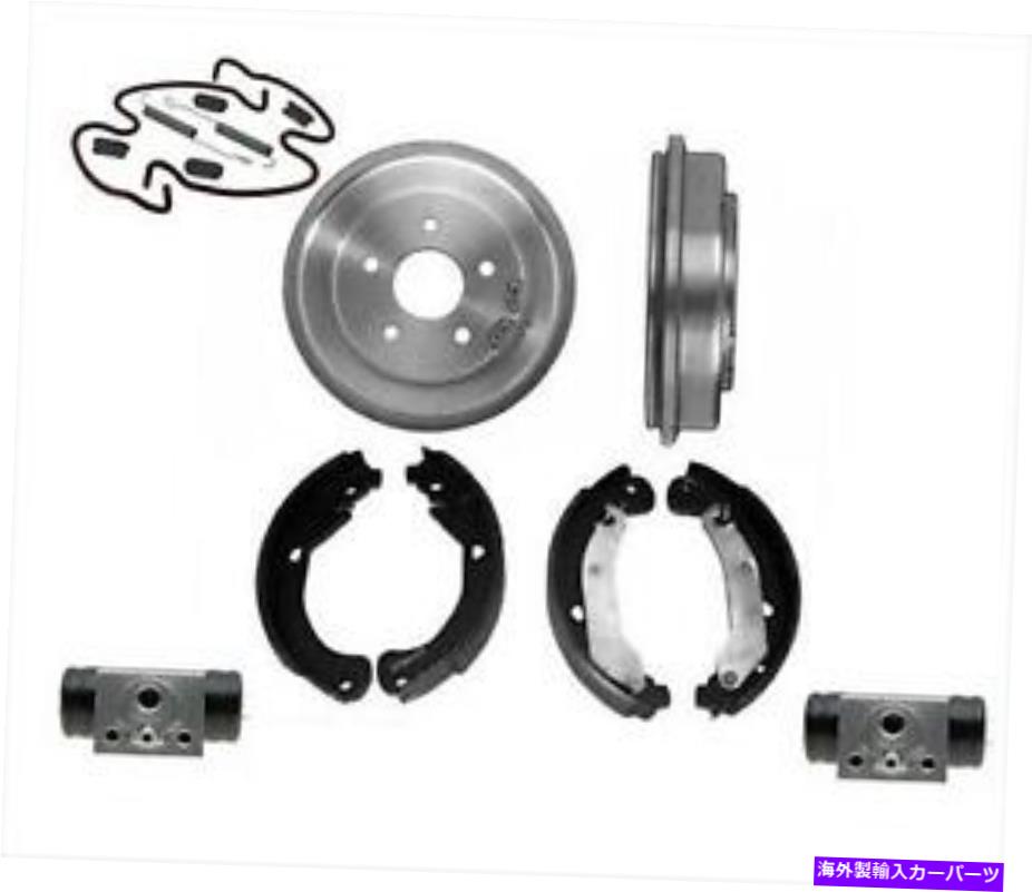 Brake Drum シボレーマリブのための2つのリアブレーキドラムとシューズハードウェアとシリンダー2005-2007 2 Rear Brake Drums and Shoes hardware & cylinder for Chevrolet Malibu 2005-2007【並行輸入品】