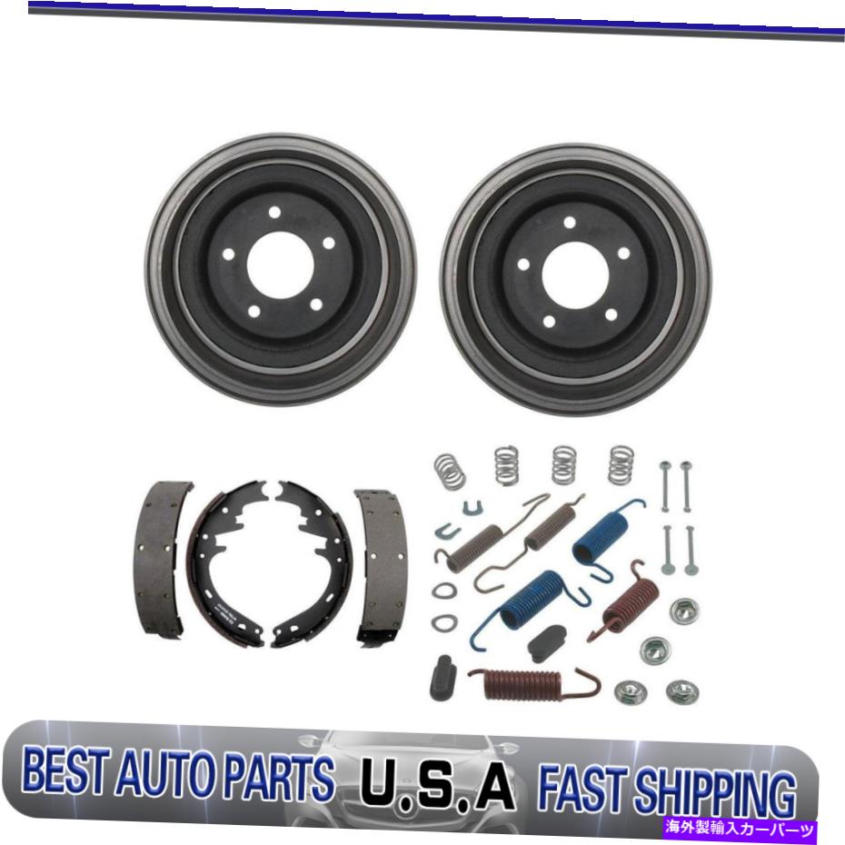 Brake Drum 1990-91フォードE-150エコノリンのリアブレーキドラム＆ブレーキシューズ＆ハードウェアキット Rear Brake Drums & Brake Shoes & Hardware Kit For 1990-91 Ford E-150 Econoline【並行輸入品】