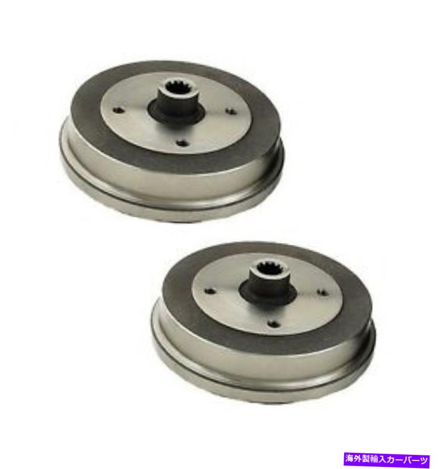 Brake Drum 左+右2リアブレーキドラムセットフォルクスワーゲンVWビートルカルマンギア Left+Right 2 Rear Brake Drum Set Pair for Volkswagen VW Beetle Karmann Ghia【並行輸入品】