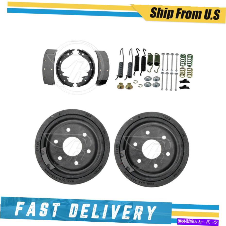 Brake Drum 1999年から2000年のキャデラックエスカレードのリアドラムブレーキシューズ＆ハードウェアスプリングキット Rear Drums Brake Shoes & Hardware Spring Kit for 1999-2000 Cadillac Escalade【並行輸入品】