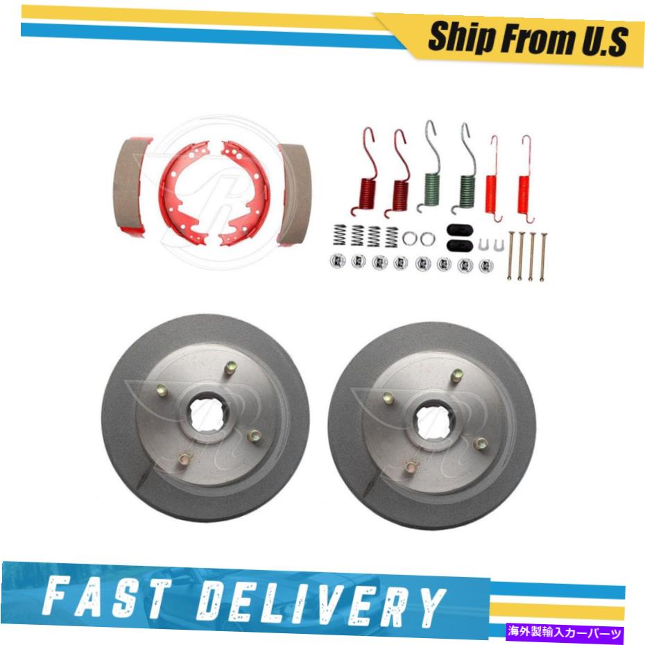 Brake Drum ダッジD50 1979-1981用のリアブレーキドラムブレーキシューズ＆ハードウェアスプリングキット Rear Brake Drums Brake Shoes & Hardware Spring Kit for Dodge D50 1979-1981【並行輸入品】