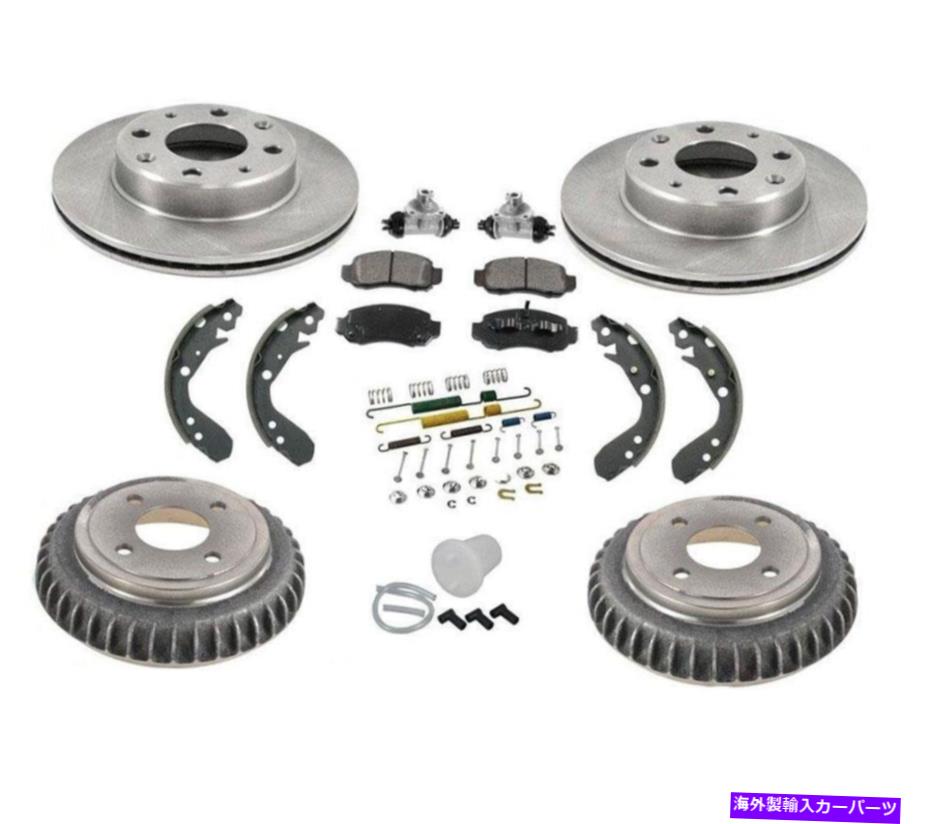 Brake Drum フロントディスクブレーキローターリアドラムブレーキパッドとホンダ洞察用の靴00-06 Front Disc Brake Rotors Rear Drums Brake Pads & Shoes for Honda Insight 00-06【並行輸入品】