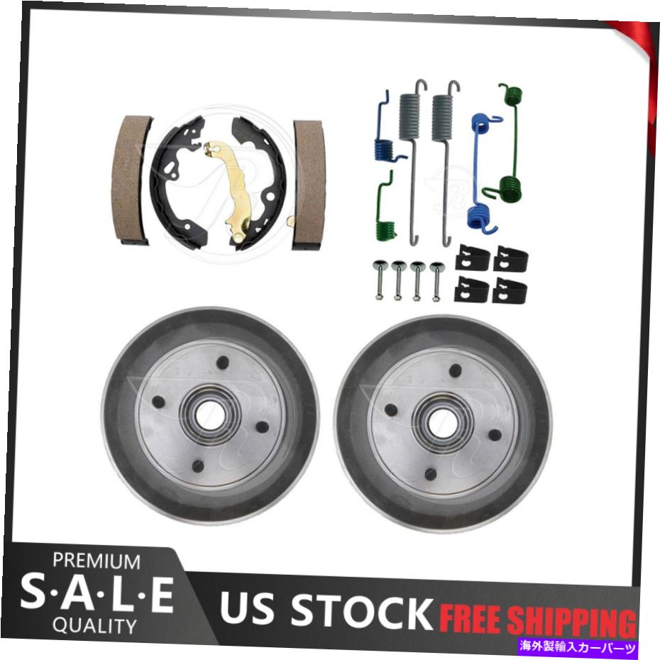 Brake Drum 2000年から2008年のフォードフォーカス用のリアキットブレーキドラム＆ブレーキシューズハードウェアキット Rear Kit Brake Drums & Brake Shoes Hardware Kit For 2000-2008 Ford Focus【並行輸入品】