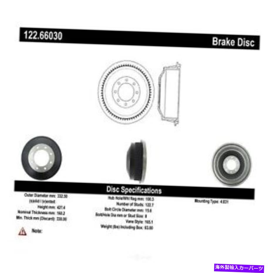 Brake Drum ブレーキドラムプレミアムリアセントリック122.66030 Brake Drum-Premium Rear Centric 122.66030【並行輸入品】