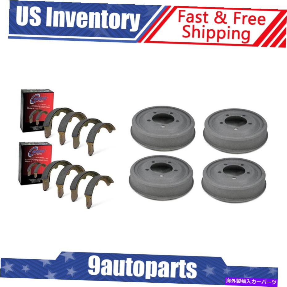 Brake Drum 1965年のジープワゴニアフロントとリアブレーキのドラムとブレーキシューズ For 1965 Jeep Wagoneer Front And Rear Brake Drums And Brake Shoes【並行輸入品】