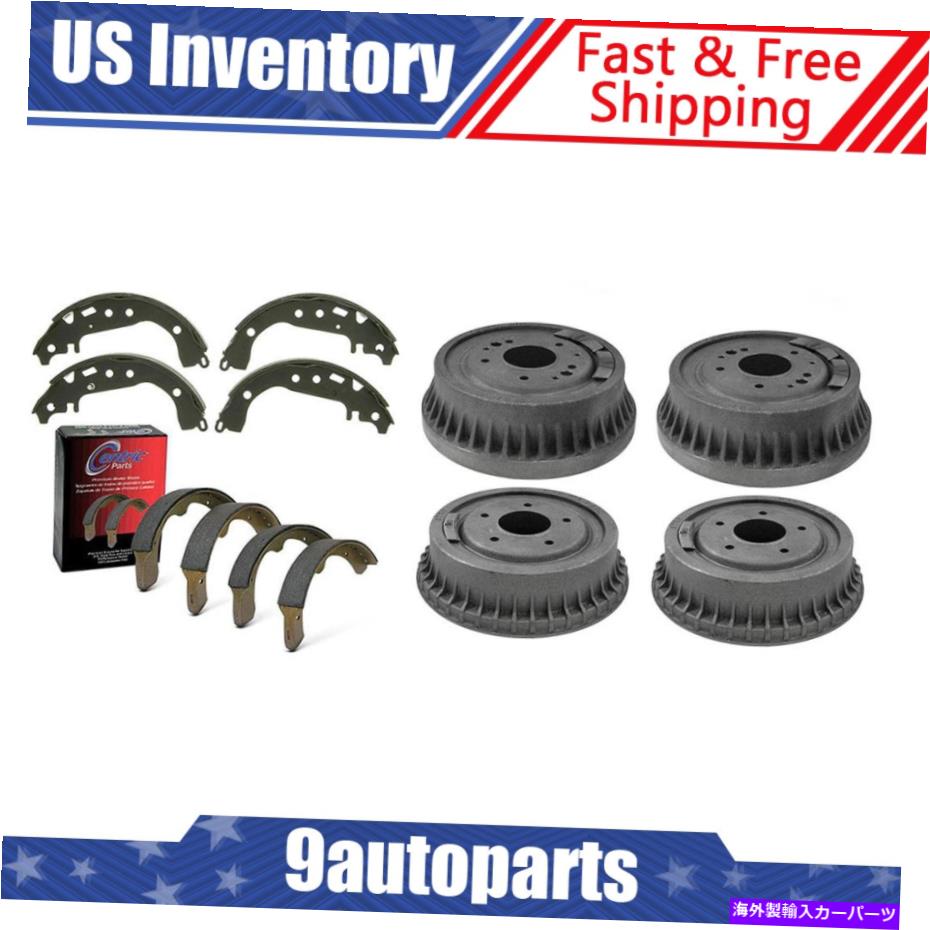 Brake Drum 1967-1969 GMC G15/G1500バンフロントおよびリアブレーキドラムとブレーキシューズ For 1967-1969 GMC G15/G1500 Van Front And Rear Brake Drums And Brake Shoes【並行輸入品】
