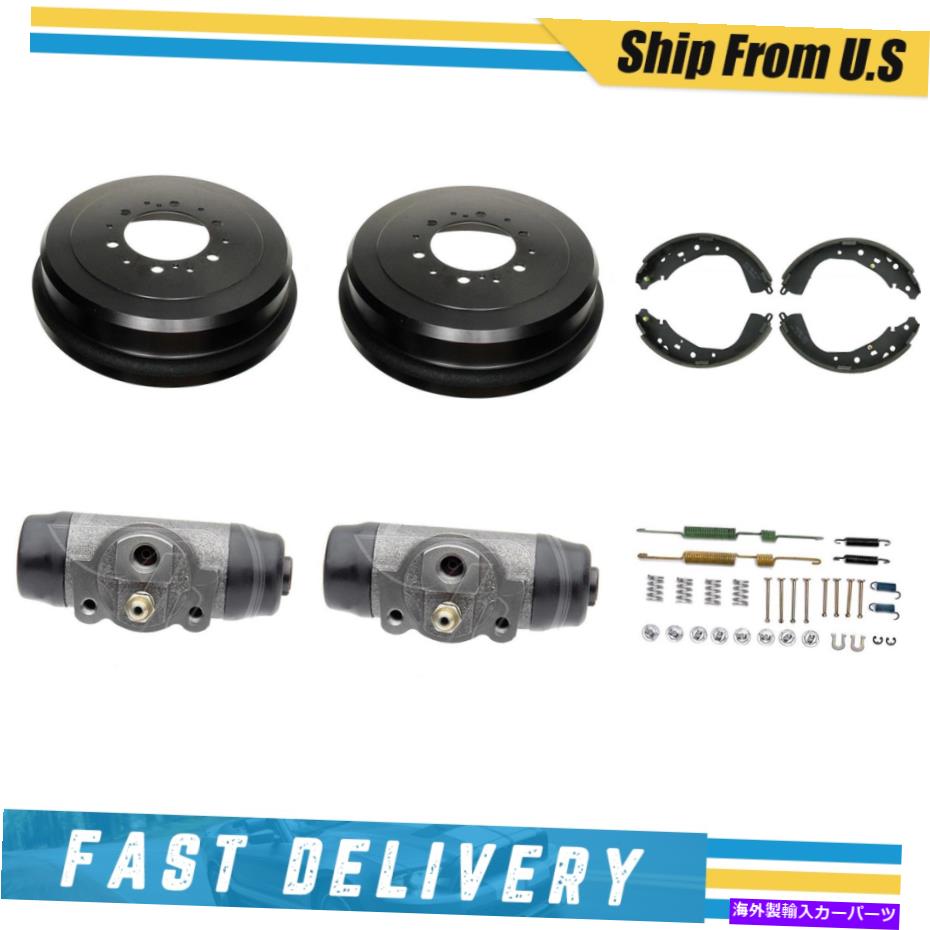 Brake Drum リアブレーキドラムシューズスプリングホイールシリンダーフィット1986-2000トヨタ4ランナー4WD Rear Brake Drums Shoes Spring Wheel Cylinder Fits 1986-2000 Toyota 4Runner 4WD【並行輸入品】