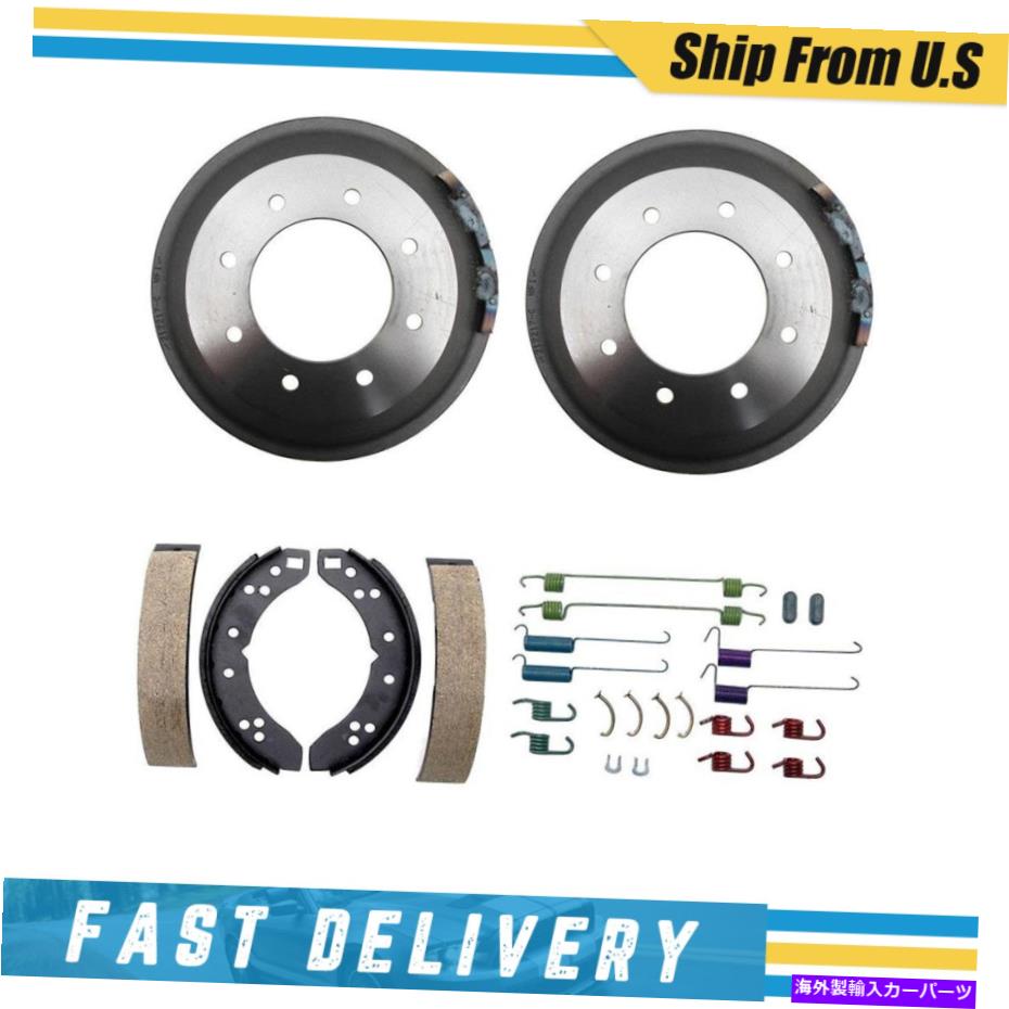 Brake Drum 1980年から1981年のフォードF-250のリアブレーキドラムブレーキシューズ&ハードウェアスプリングキット Rear Brake Drums Brake Shoes & Hardware Spring Kit for 1980-1981 Ford F-250【並行輸入品】