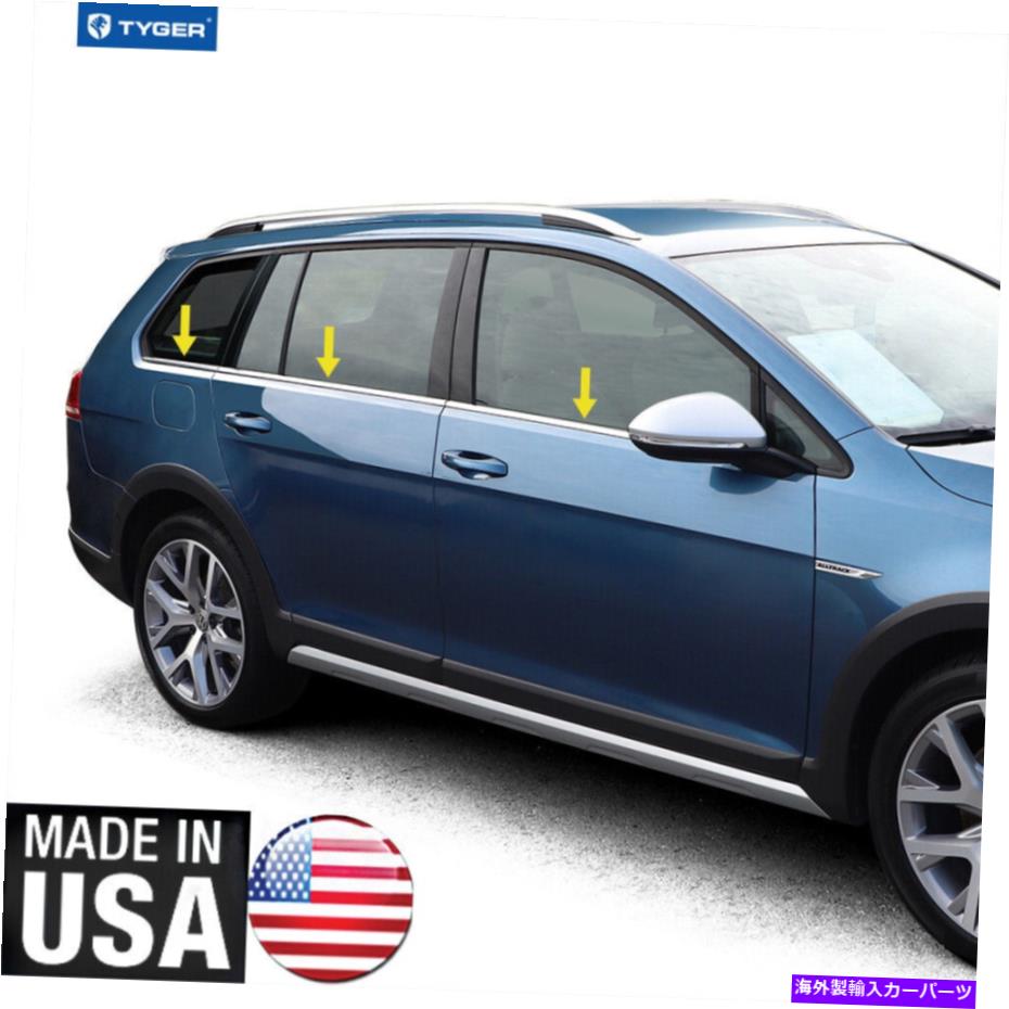 trim panel クロムアクセサリーウィンドウシルカバートリムフィット15-19 VWゴルフワゴンモデル6p Chrome Accessories Window Sill Cover Trim fit 15-19 VW Golf Wagon Models 6P【並行輸入品】