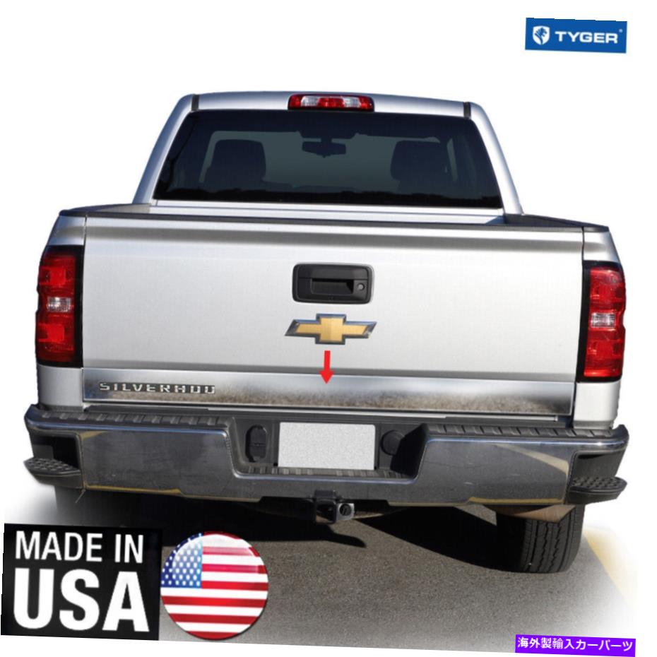 trim panel クロムアクセサリーテールゲートトリムw/ロゴカットアウトフィット14-18シボレーシルバラード Chrome Accessories Tailgate Trim w/ Logo Cutout fit 14-18 Chevy Silverado【並行輸入品】