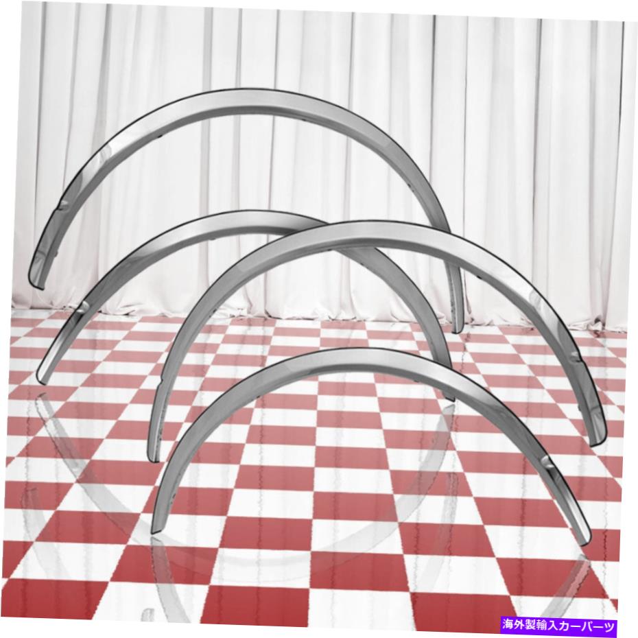 trim panel 4つのステンレスロングフェンダートリムフィット2004-2008 Ford F-150のセット Set of Four Stainless Long Fender Trim fits 2004-2008 Ford F-150【並行輸入品】